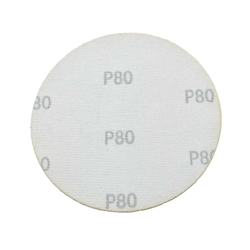 80 Grit 5" Diameter No-Hole H&L Sanding Paper - 25/Pack (Ceramic Aluminum Oxide)