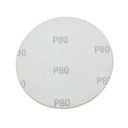80 Grit 5" Diameter No-Hole H&L Sanding Paper - 25/Pack (Ceramic Aluminum Oxide)