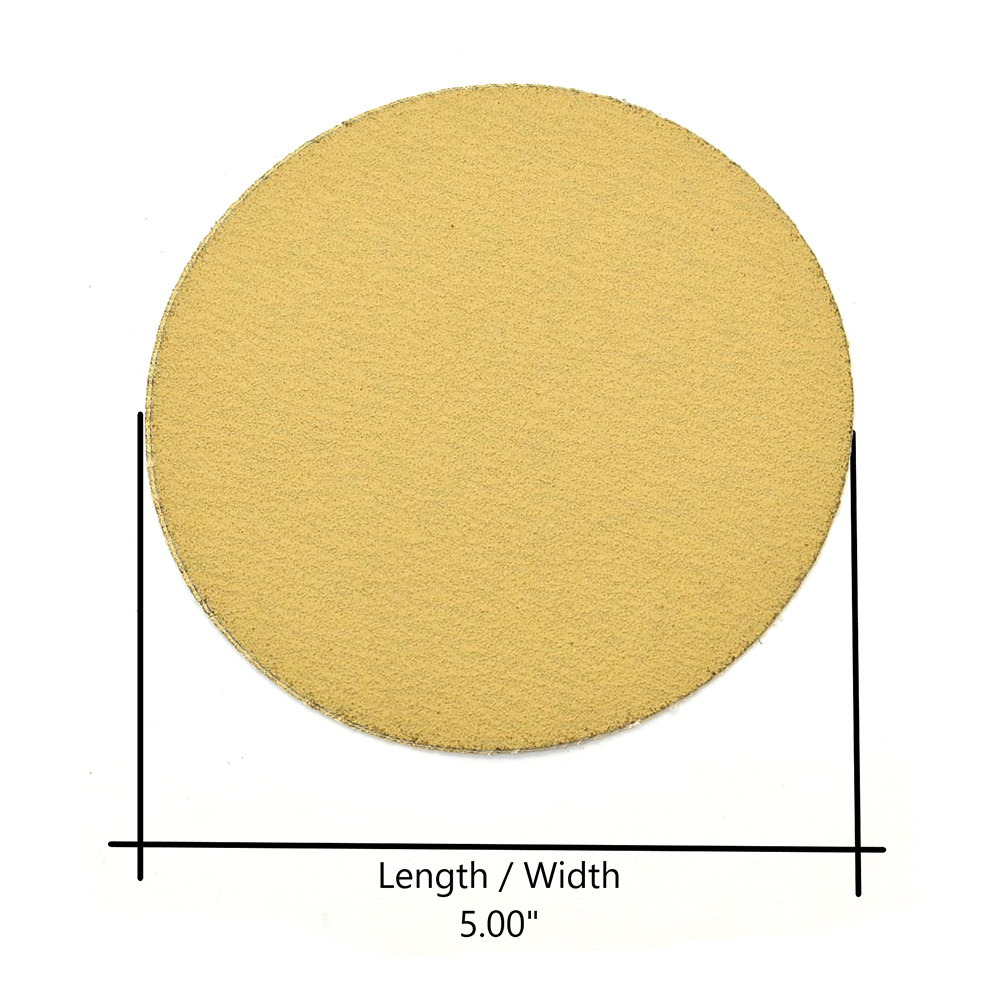 80 Grit 5" Diameter No-Hole H&L Sanding Paper - 25/Pack (Ceramic Aluminum Oxide)