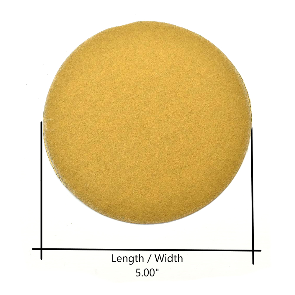 150 Grit 5" Diameter No-Hole H&L Sanding Paper - 25/Pack (Ceramic Aluminum Oxide)
