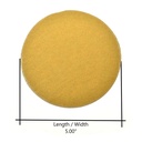 150 Grit 5" Diameter No-Hole H&L Sanding Paper - 25/Pack (Ceramic Aluminum Oxide)