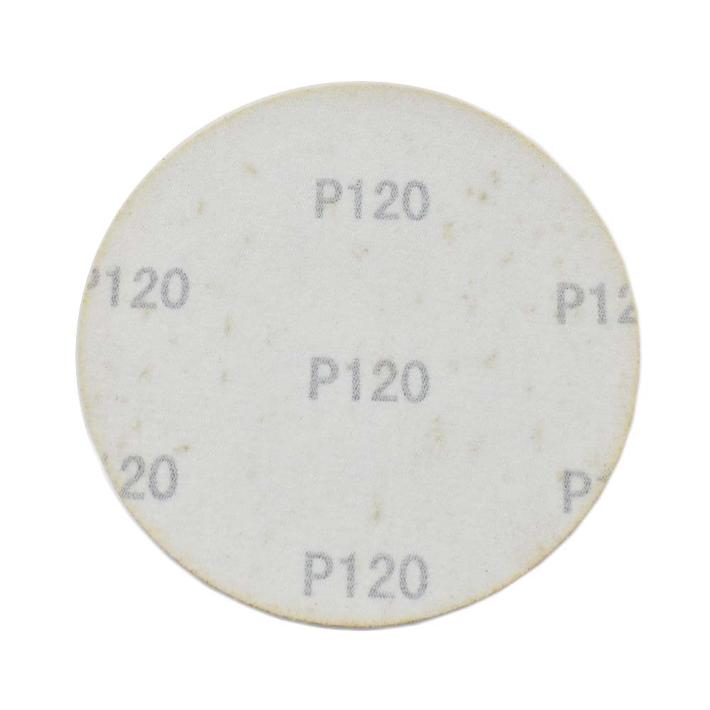 120 Grit 5" Diameter No-Hole H&L Sanding Paper - 25/Pack (Ceramic Aluminum Oxide)