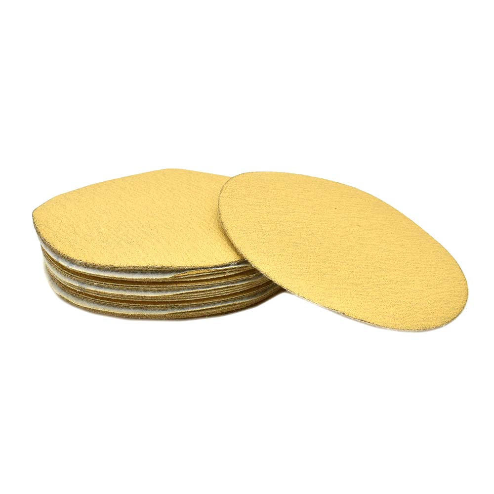 120 Grit 5" Diameter No-Hole H&L Sanding Paper - 25/Pack (Ceramic Aluminum Oxide)