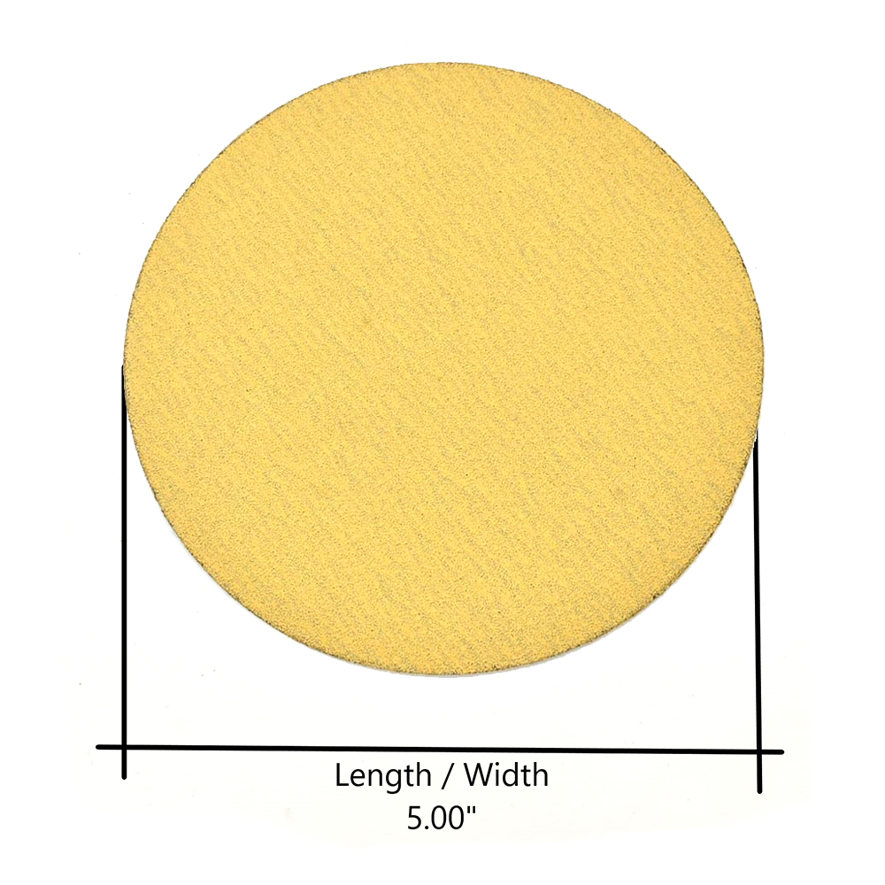 120 Grit 5" Diameter No-Hole H&L Sanding Paper - 25/Pack (Ceramic Aluminum Oxide)