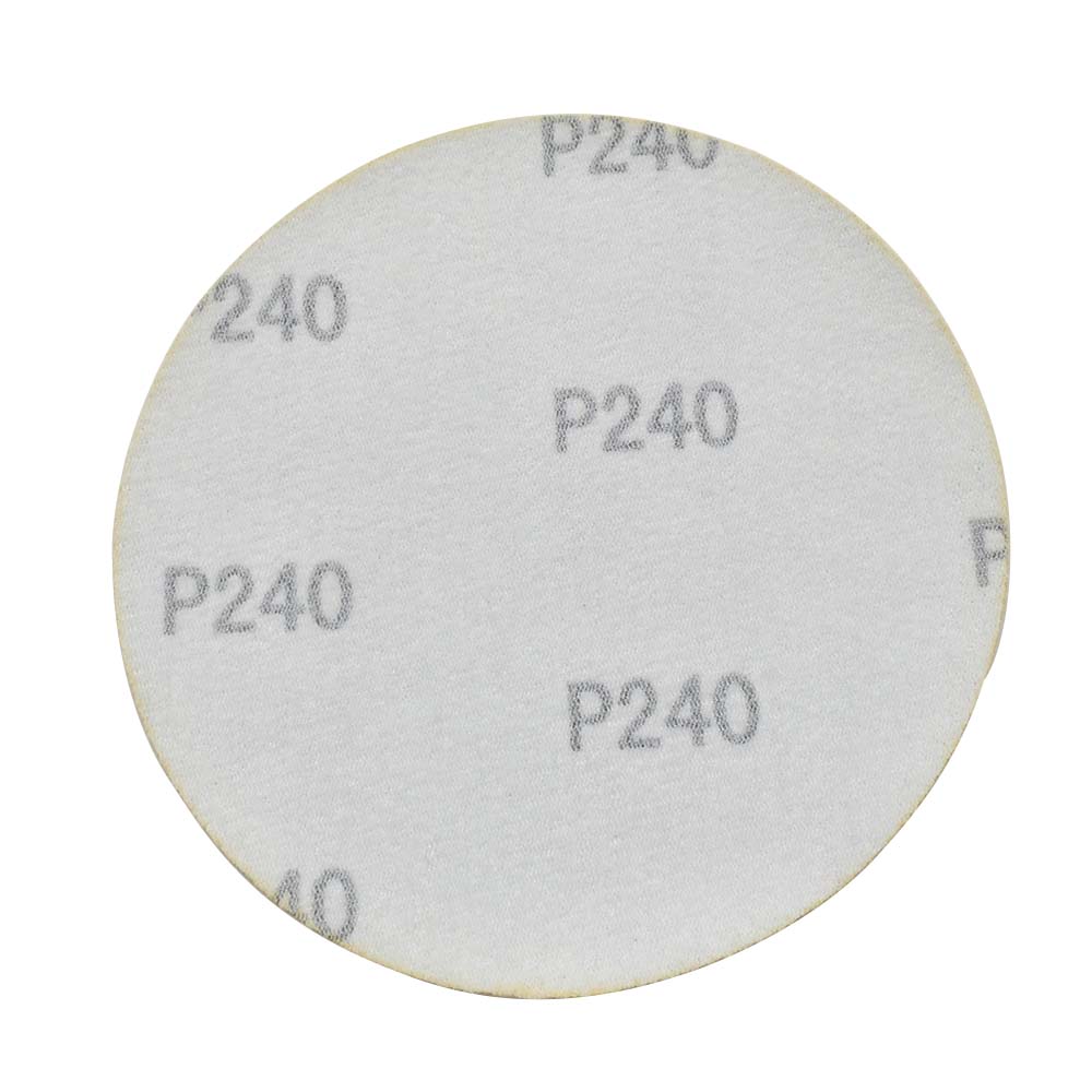 240 Grit 5" Diameter No-Hole H&L Sanding Paper - 25/Pack (Ceramic Aluminum Oxide)