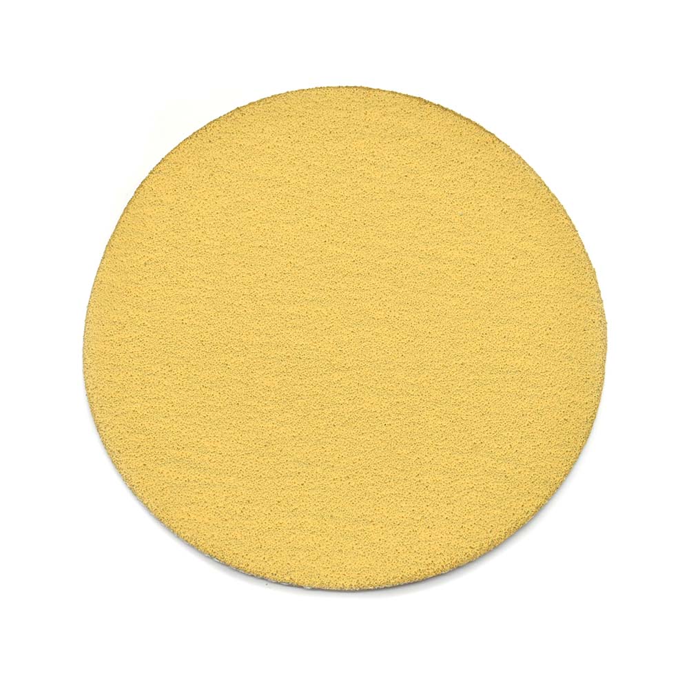 120 Grit 5" Diameter No-Hole PSA Sanding Paper - 25/Pack (Ceramic Aluminum Oxide)