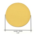 120 Grit 5" Diameter No-Hole PSA Sanding Paper - 25/Pack (Ceramic Aluminum Oxide)