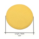 150 Grit 5" Diameter No-Hole PSA Sanding Paper - 25/Pack (Ceramic Aluminum Oxide)