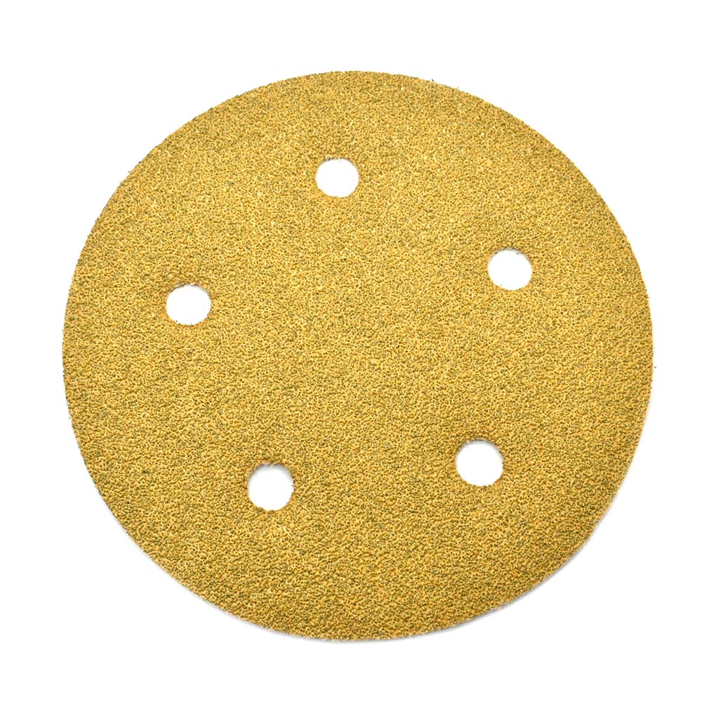 60 Grit 5" Diameter 5-Hole H&L Sanding Paper - 25/Pack (Ceramic Aluminum Oxide)