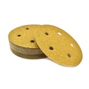 60 Grit 5" Diameter 5-Hole H&L Sanding Paper - 25/Pack (Ceramic Aluminum Oxide)