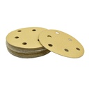 120 Grit 5" Diameter 5-Hole H&L Sanding Paper - 25/Pack (Ceramic Aluminum Oxide)