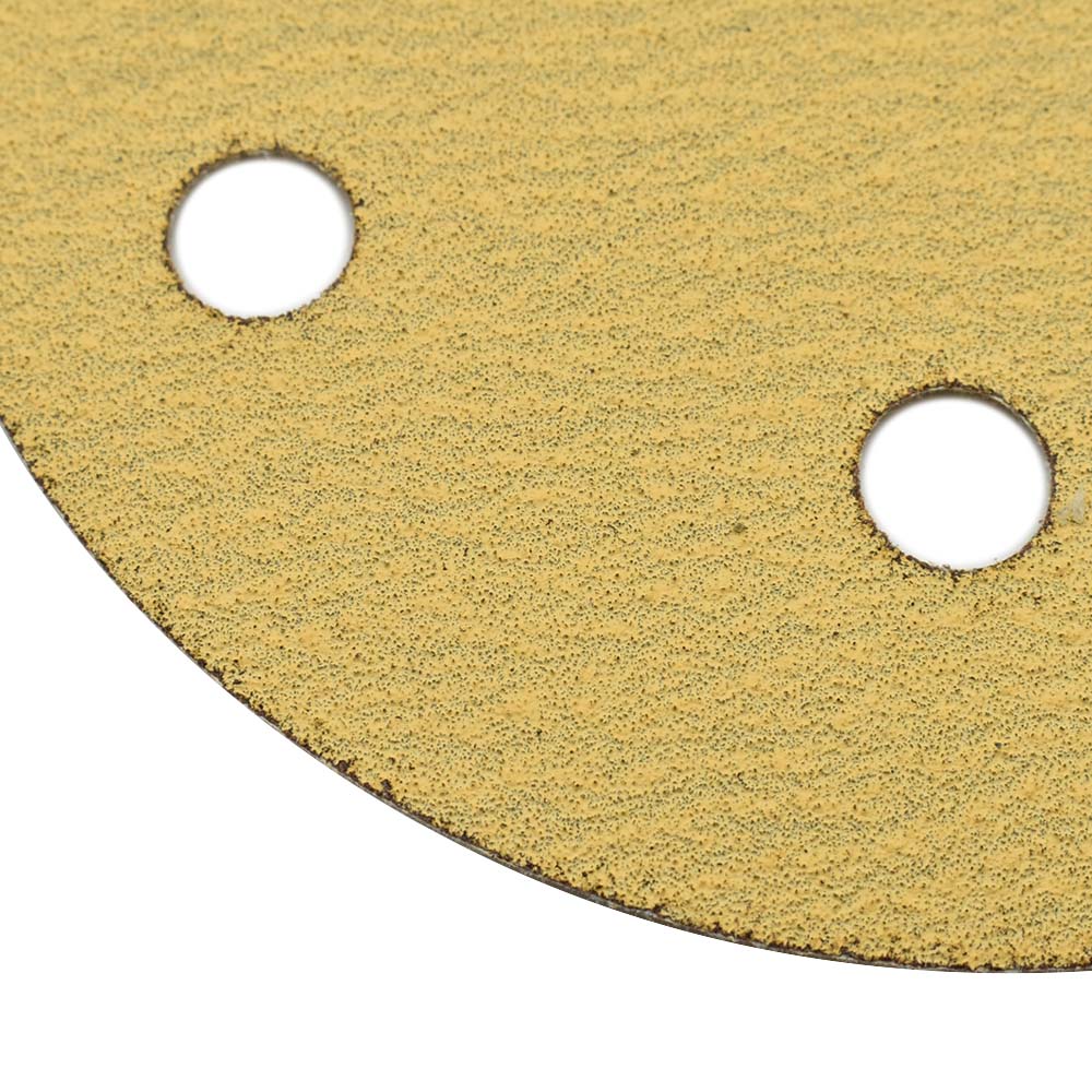 120 Grit 5" Diameter 5-Hole H&L Sanding Paper - 25/Pack (Ceramic Aluminum Oxide)