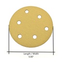 120 Grit 5" Diameter 5-Hole H&L Sanding Paper - 25/Pack (Ceramic Aluminum Oxide)
