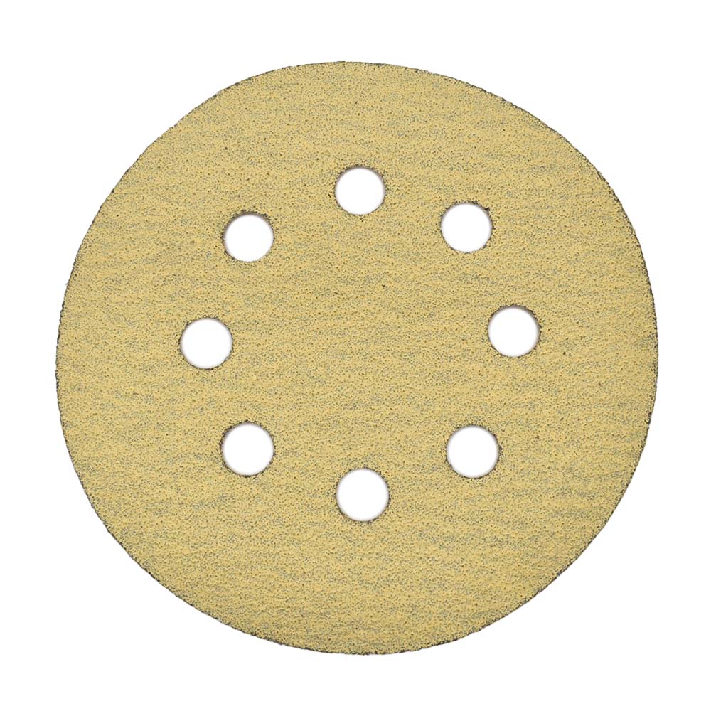80 Grit 5" Diameter 8-Hole H&L Sanding Paper - 25/Pack (Ceramic Aluminum Oxide)