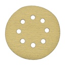 80 Grit 5" Diameter 8-Hole H&L Sanding Paper - 25/Pack (Ceramic Aluminum Oxide)