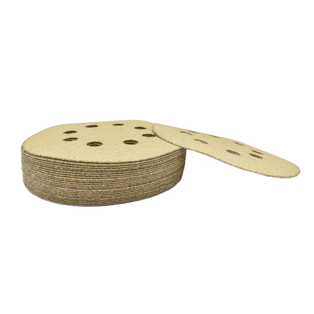 80 Grit 5" Diameter 8-Hole H&L Sanding Paper - 25/Pack (Ceramic Aluminum Oxide)