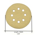 80 Grit 5" Diameter 8-Hole H&L Sanding Paper - 25/Pack (Ceramic Aluminum Oxide)