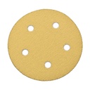 80 Grit 5" Diameter 5-Hole H&L Sanding Paper - 25/Pack (Ceramic Aluminum Oxide)