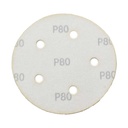 80 Grit 5" Diameter 5-Hole H&L Sanding Paper - 25/Pack (Ceramic Aluminum Oxide)