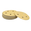 80 Grit 5" Diameter 5-Hole H&L Sanding Paper - 25/Pack (Ceramic Aluminum Oxide)