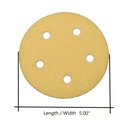 80 Grit 5" Diameter 5-Hole H&L Sanding Paper - 25/Pack (Ceramic Aluminum Oxide)