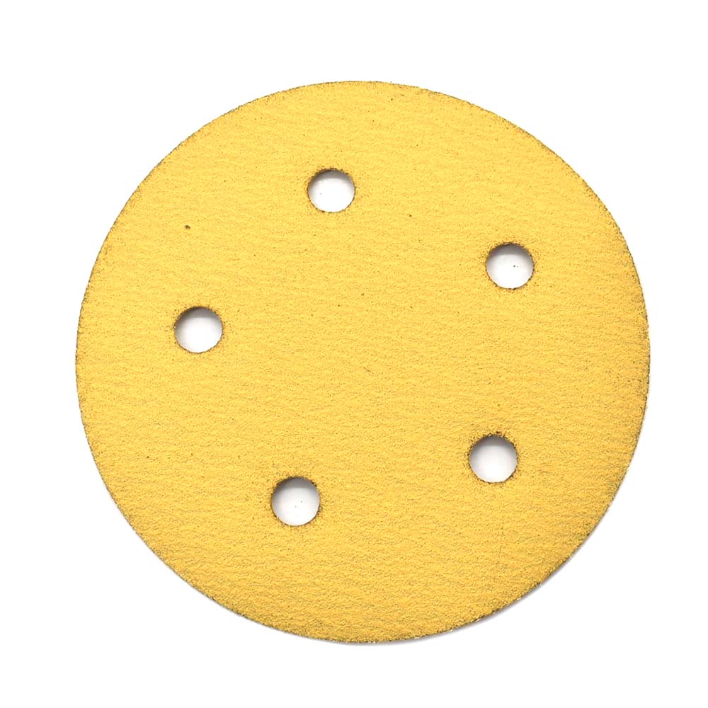 150 Grit 5" Diameter 5-Hole H&L Sanding Paper - 25/Pack (Ceramic Aluminum Oxide)