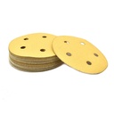 150 Grit 5" Diameter 5-Hole H&L Sanding Paper - 25/Pack (Ceramic Aluminum Oxide)