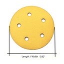 150 Grit 5" Diameter 5-Hole H&L Sanding Paper - 25/Pack (Ceramic Aluminum Oxide)