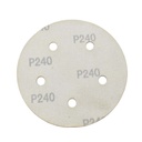 240 Grit 5" Diameter 5-Hole H&L Sanding Paper - 25/Pack (Ceramic Aluminum Oxide)