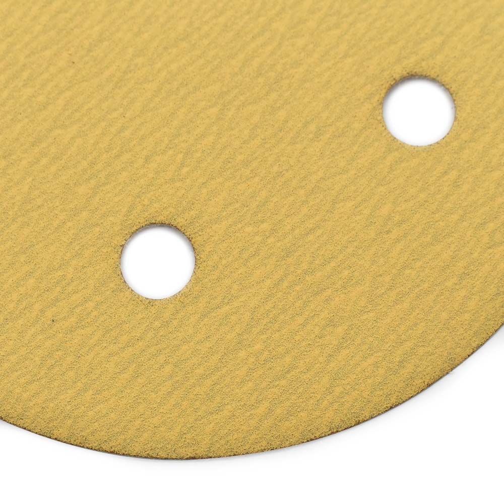 240 Grit 5" Diameter 5-Hole H&L Sanding Paper - 25/Pack (Ceramic Aluminum Oxide)