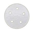 60 Grit 5" Diameter 5-Hole PSA Sanding Paper - 25/Pack (Ceramic Aluminum Oxide)