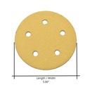 60 Grit 5" Diameter 5-Hole PSA Sanding Paper - 25/Pack (Ceramic Aluminum Oxide)