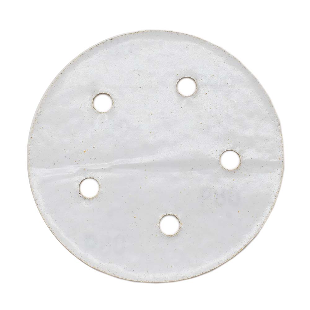 80 Grit 5" Diameter 5-Hole PSA Sanding Paper - 25/Pack (Ceramic Aluminum Oxide)
