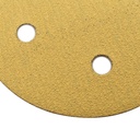 80 Grit 5" Diameter 5-Hole PSA Sanding Paper - 25/Pack (Ceramic Aluminum Oxide)