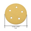 80 Grit 5" Diameter 5-Hole PSA Sanding Paper - 25/Pack (Ceramic Aluminum Oxide)