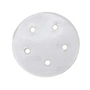 120 Grit 5" Diameter 5-Hole PSA Sanding Paper - 25/Pack (Ceramic Aluminum Oxide)