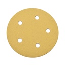 240 Grit 5" Diameter 5-Hole PSA Sanding Paper - 25/Pack (Ceramic Aluminum Oxide)