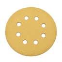 80 Grit 5" Diameter 8-Hole PSA Sanding Paper - 25/Pack (Ceramic Aluminum Oxide)