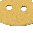 80 Grit 5" Diameter 8-Hole PSA Sanding Paper - 25/Pack (Ceramic Aluminum Oxide)