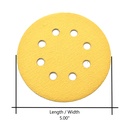 80 Grit 5" Diameter 8-Hole PSA Sanding Paper - 25/Pack (Ceramic Aluminum Oxide)