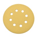 240 Grit 5" Diameter 8-Hole PSA Sanding Paper - 25/Pack (Ceramic Aluminum Oxide)