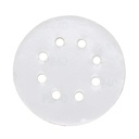 240 Grit 5" Diameter 8-Hole PSA Sanding Paper - 25/Pack (Ceramic Aluminum Oxide)