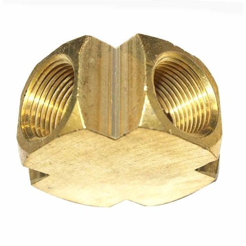 3/8" FPT Brass Cross - 1 inlet - 3 Outlets - Single Display Pack - W04