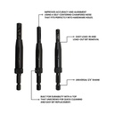 #3, #5, #9  VIX-BIT - 5/64" , 7/64" , 9/64" Self-Centering  Hinge Bit with 1/4" Hex Shank Includes Extra Drill Bits & Hex Key (QS-H-09)