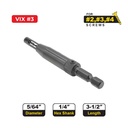 #3, #5, #9  VIX-BIT - 5/64" , 7/64" , 9/64" Self-Centering  Hinge Bit with 1/4" Hex Shank Includes Extra Drill Bits & Hex Key (QS-H-09)