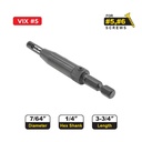 #3, #5, #9  VIX-BIT - 5/64" , 7/64" , 9/64" Self-Centering  Hinge Bit with 1/4" Hex Shank Includes Extra Drill Bits & Hex Key (QS-H-09)