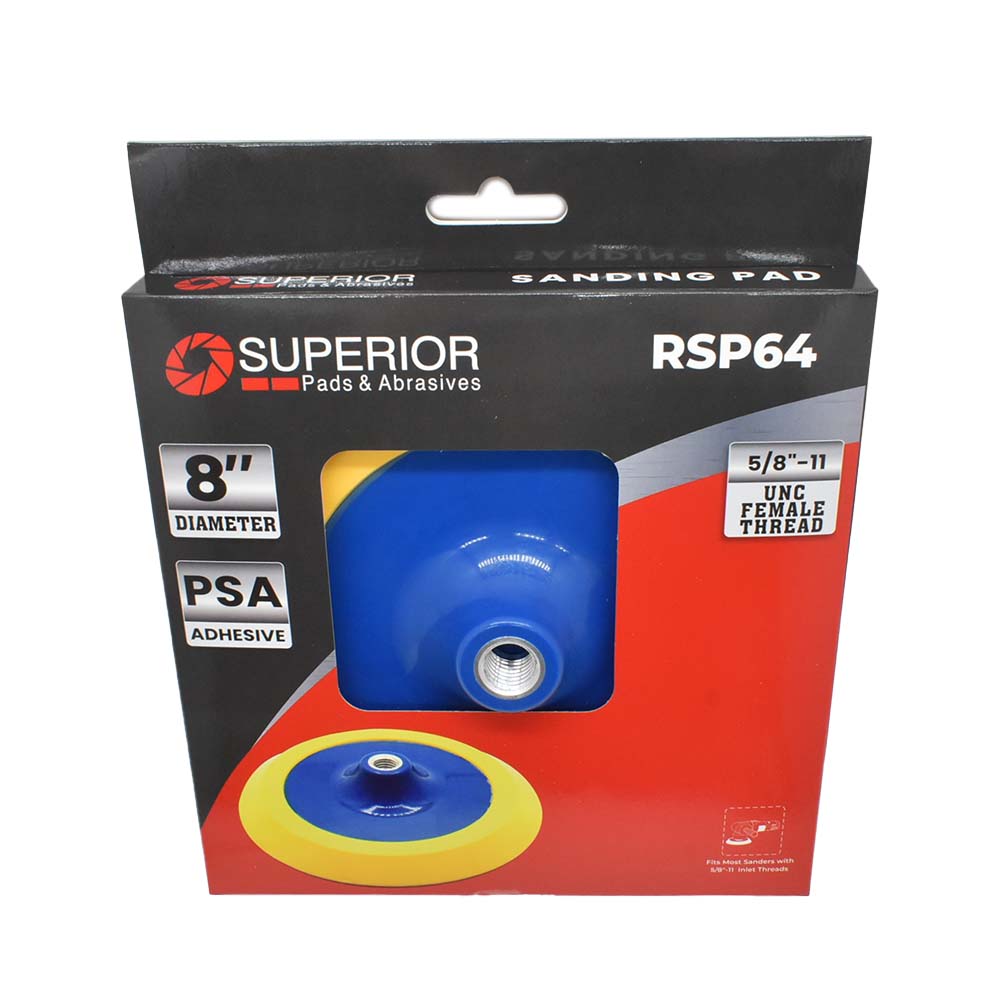 8"- 5/8"-11 UNC  PSA Adhesive Polisher Pad