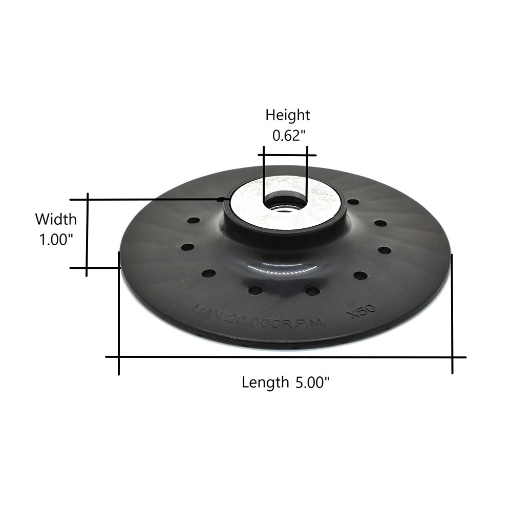 5" Angle Grinder Backing Pad with 5/8-11 NC