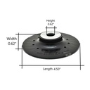 4-1/2" Angle Grinder Backing Pad with 5/8-11 NC