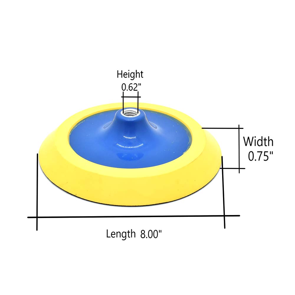 8"- 5/8"-11 UNC  Hook & Loop Polisher Pad